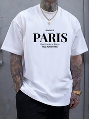 Paris France Vintage Travel Graphic T-Shirt Romantic City Streetwear Tee