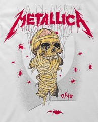 Metallica T Shirt One Landmine Official Licensed Metal Tee White S-2XL New