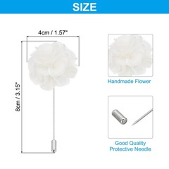 PATIKIL Flower Boutonnieres Pin, 1 Pcs Lapel Pin for Men Camellia Flower for …