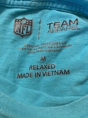 Miami Dolphins T Shirt Mens Medium Aqua NFL Football Helmet Team Apparel