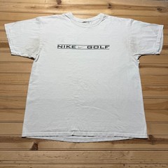 Vintage 90s Nike Golf Swoosh Logo Block Athletic Sports Graphic T-Shirt – Large