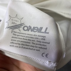 O’Neill UV Protection Rash Guard Men’s Medium White Surf Swim Shirt 50+ UPF Slim