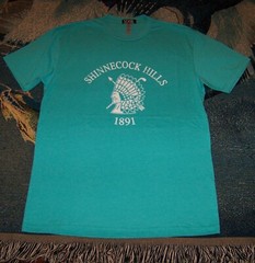NEW SDI Crew Neck Cotton & Poly Tee Shirt SHINNECOCK HILLS GOLF CLUB M Turquoise