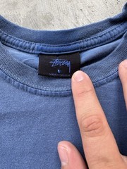 Stüssy bundle of 2 pink and blue blank tees both size Medium