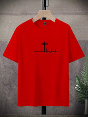 Camiseta de verano holgada, cómoda y ajustada, 100 % algodón, para hombre