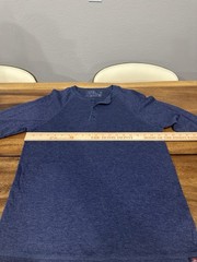 Faherty Cloud Cotton Henley Shirt Mens Medium Navy Long Sleeve Pima Modal