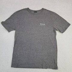 Brixton Men’s Short Sleeve Graphic Tee Size Large Gray Brixton Company Box Logo