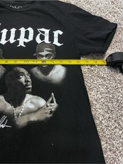 2Pac Tupac Shakur Graphic T-Shirt Black Band Rap Tee Men’s Small 2024 Bravado