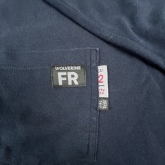 Wolverine FR Flame Resistant Shirt Mens 2XL Black Long Sleeve Pocket NFPA 2112