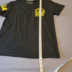 Weekend Warrior Acid Smiley Face Medium Black/Yellow Graphic T-Shirt Funky