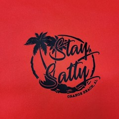Spicy Tuna T-Shirt Size S Neon Orange Stay Salty Sea Beach Fishing Long Sleeve