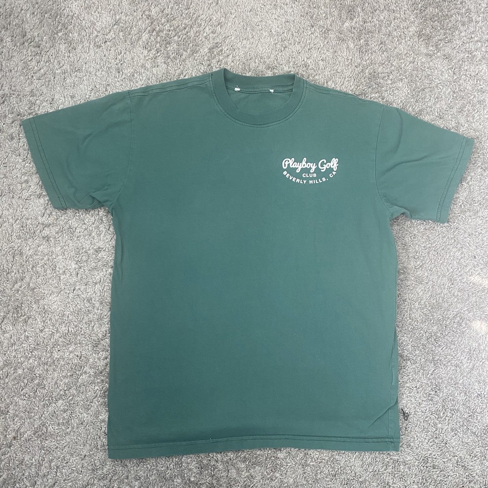 Playboy Pacsun Green Crewneck Pocket Front Short Sleeve T Shirt Mens