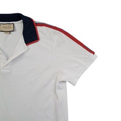 Gucci T Shirt Extra Large Men’s White Cotton Polo Designer Summer Short Sleeve