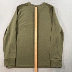 NWT GoodFellow Long Sleeve Thermal Henley Shirt Mens Large Green Waffle Knit
