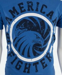 AMERICAN FIGHTER Bradley Eagle Blue Athletic Mens Crewneck T-shirt L-3XL NWT
