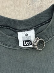 vintage 90s Sunfaded Lee Heavyweight Blank Black Oversized Tee XL USA Essential