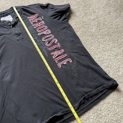 Vintage Y2K Abercrombie And Fitch Henley Button Up Spell Out T Shirt