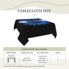 Vintage Sunflower Nicaraguan Nicaragua Flag_ Square Tablecloth Black, Stain & Wr