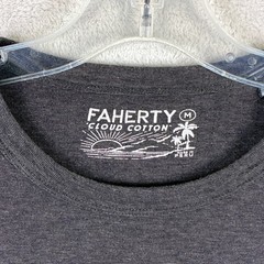 Faherty TShirt Mens M Gray Cloud Cotton Preppy Classic Long Sleeve Huckberry