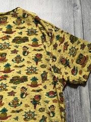 Vintage Von Dutch Yellow Big Logo T-shirt Men’s Size L