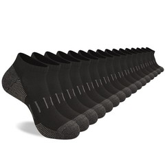 Ankle Socks 8 Pairs Low Cut Moisture Wicking Black