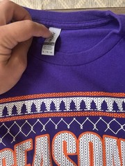 Gildan Heavy Cotton XL Purple Season’s Swishes Basketball Graphic T-Shirt