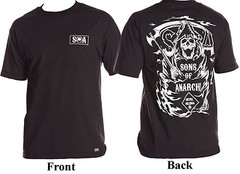 Metal Mulisha Men’s Sons Of Anarchy SOA T-Shirt Grim Reaper Black Size S-M
