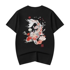 Niepce Japanese Streetwear T-Shirt Embroidery Graphic Tee for Men