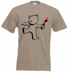 BANKSY TEDDY BEAR BOMBER T-SHIRT – Mild Mild West – Choice Of Colours