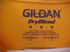 Gildan Dry Blend Mens Tee Shirt Size Medium Tennessee Orange Cotton Poly Blend