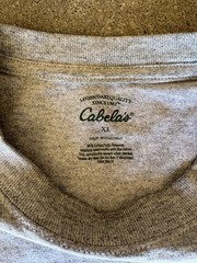 Cabela’s Men’s XL Gray Crew Neck Short Sleeve Knit Elk Graphic T-Shirt