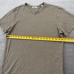 Buck Mason Hemp Cotton Blend T-Shirt Mens L Olive Green Short Sleeve Relax Fit