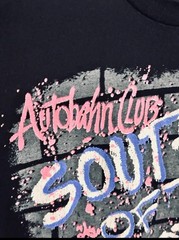SOUTH OF THE BORDER 90s single stitch t-shirt Screen Stars black graffiti Large
