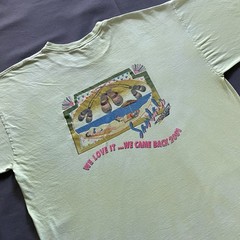 Vtg 2000s Sandals Resort Signature Club T Shirt Mens XL Key Lime Yellow Dye Y2k