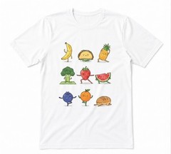 Fruits Do Yoga Cute Lover Pilates Gym Workout Unisex White T-shirt