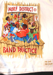 1 M medium Norf Fat Albert and the Junkyard Gang Shirt band practice vtg