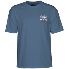Powell Peralta Skateboard Shirt Rat Bones Indigo Blue