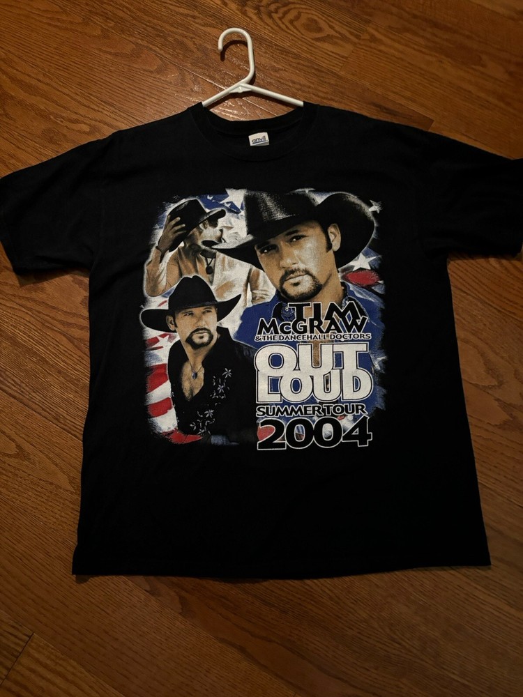 Tim McGraw T Shirt Out Loud Summer Tour 2004 The The Dancehall Doctors. Size XL