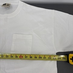 Vintage Russell Athletic Pocket Shirt Mens Large White Pro Cotton Active Y2K