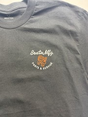Brixton Mfg Parts and Service Standard Fit Mens SS T Shirt Sz L Bulldog B070