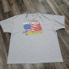 Vintage Walmart Smiley Face T-Shirt Gray “Let’s Rollback” Size XXXL