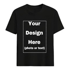 Print Your Photo Text Logo Custom DIY Cotton Family Reunion Team Personalized
