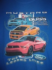 MUSTANG BOSS 302 blue XL t shirt