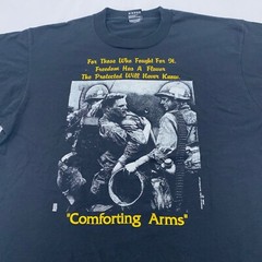 vintage 90s VIETNAM VETERAN POW MIA COMFORTING ARMS PHOTO T-Shirt LARGE war army
