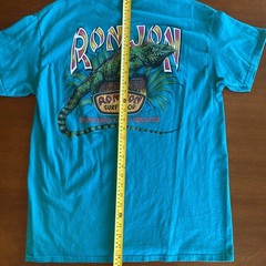 VTG Ron Jon T Shirt Surf Shop Iguana Panama City Beach FL Turquoise Green Large