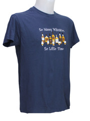 Sol’s Regent Men’s T-Shirt Whiskey Graphic Navy Short Sleeve Size L