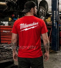 Milwaukee Style Mechanic T-Shirt 100% Cotton | Work Shirt Men | Milwaukee drill
