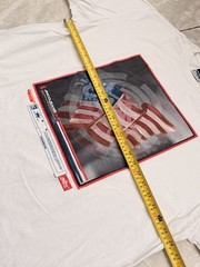 Vintage JNCO American Flag Y2K T-Shirt White Double-Sided, Size 2X Large