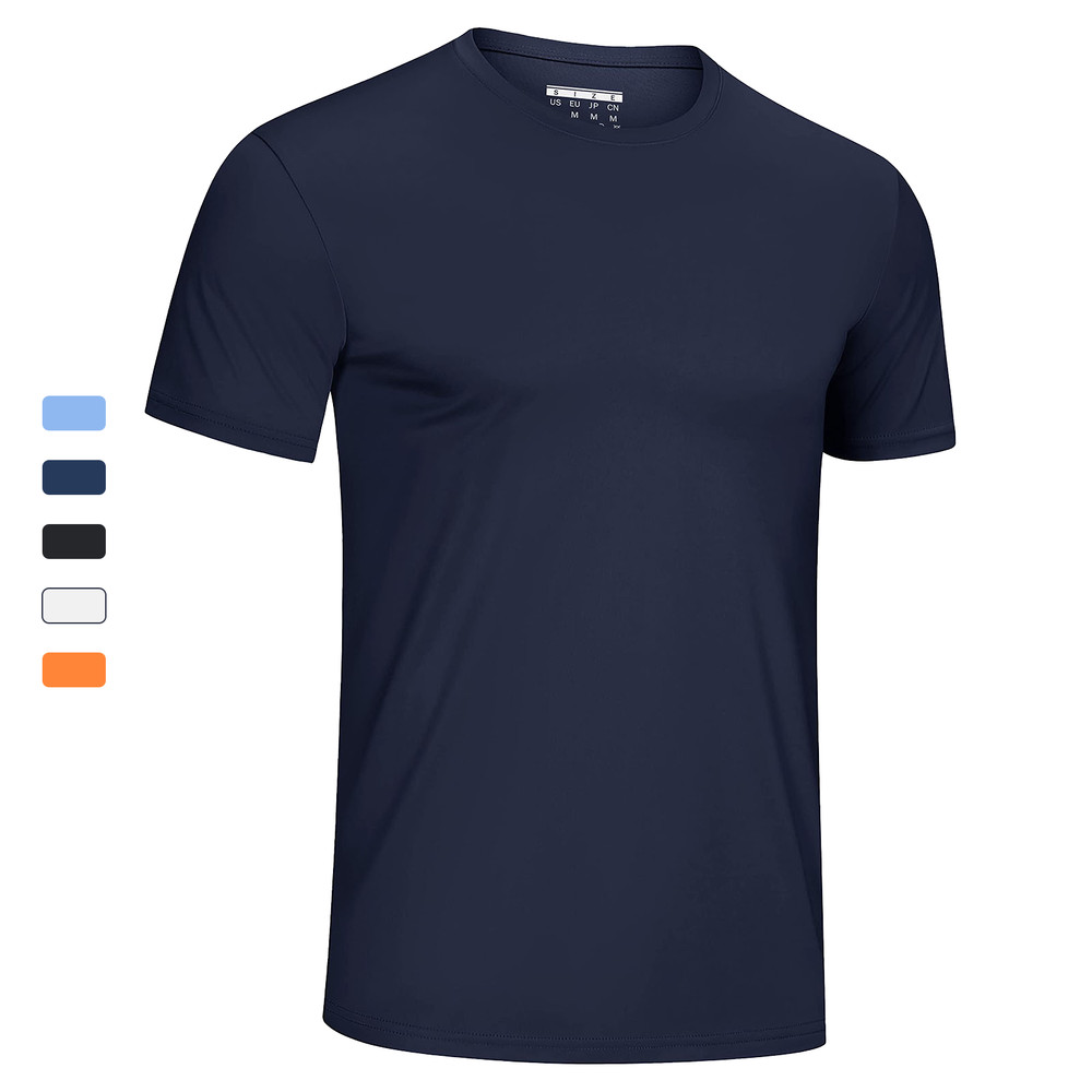 Men’s UPF 50+ Short Sleeve T-Shirt Summer Quick Dry Athletic Sports Running Tops