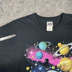 Vtg Palomar Observatory T-shirt Mens XL Black Astronomy Galaxy Space Earth Y2K
